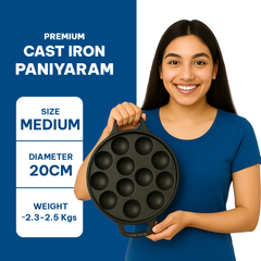 BlackForge Cast Iron Paniyaram - 12 Cavities