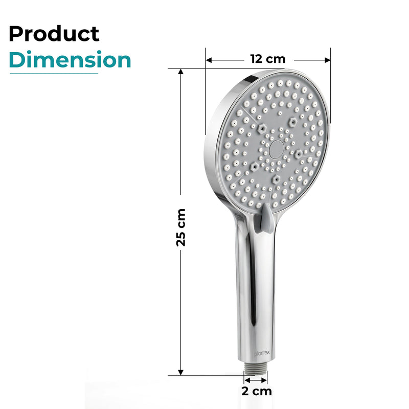 Plantex Hand Shower for Bathroom/5 Mode Multifunctional Shower/5-Inch ABS Plastic Silicone Handheld Shower Head/Easy Mode Switching (Chrome, APS-8607)-2