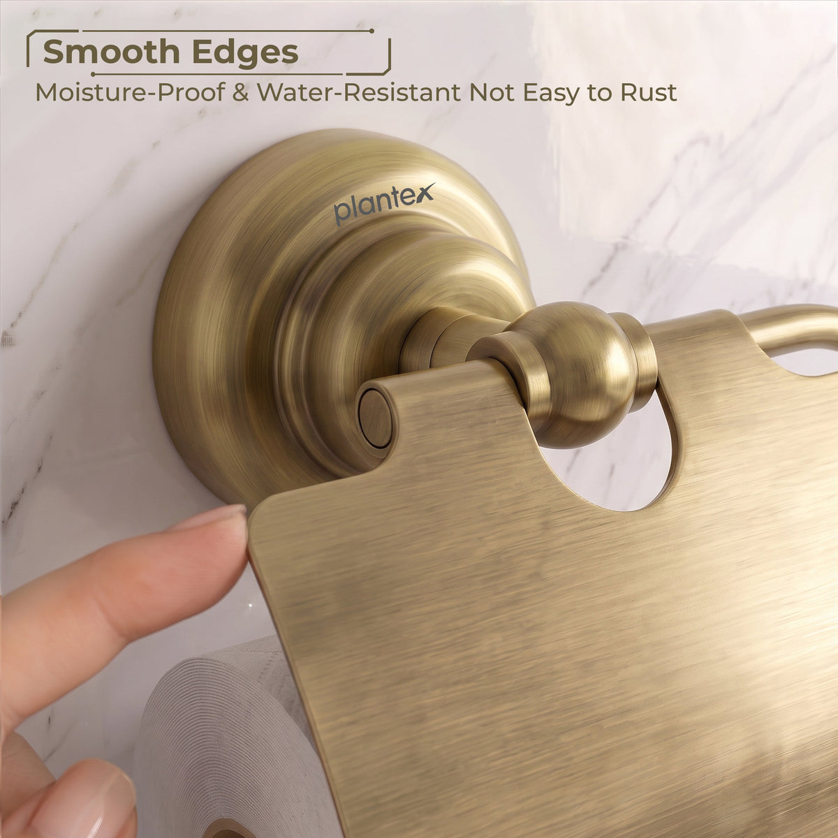 Plantex 304 Grade Stainless Steel Toilet Paper Roll Holder/Toilet Paper Holder in Bathroom/Kitchen/Bathroom Accessories - Skyllo (Antique)-3