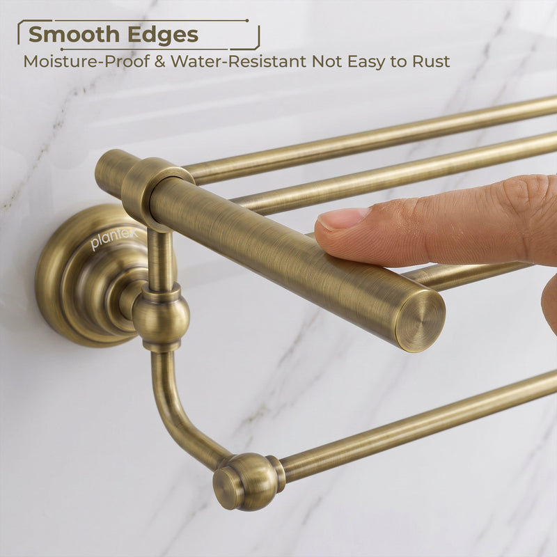 Plantex 304 Grade Stainless Steel 24 inch Towel Rack for Bathroom/Towel Stand/Hanger/Bathroom Accessories - Skyllo (Antique)-4