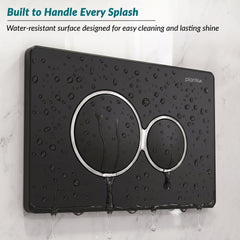 Plantex Flush -Plate/Push Plate for Toilet/Mechanical Dual-Flush Plate/Water Saving Technology - Pack of 1 (4511, Black)-3