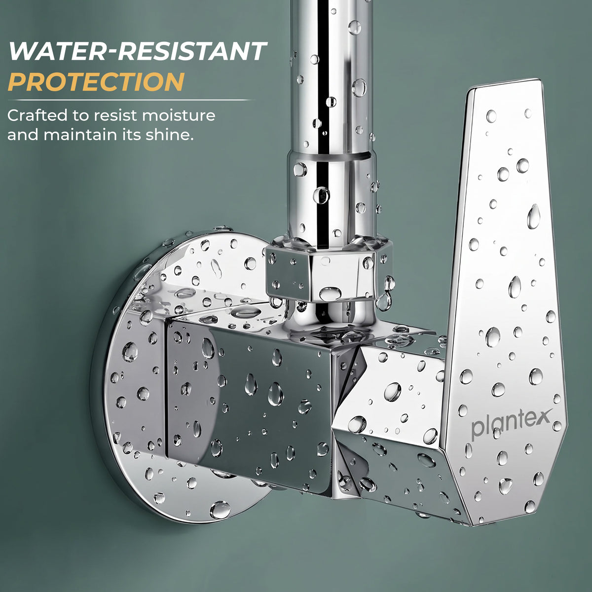 Plantex Angle Valve with Wall Flange & Teflon Tap/Angle Cocke for Bathroom/Bathroom Accessories -Chrome (Celesiya-1244)-3