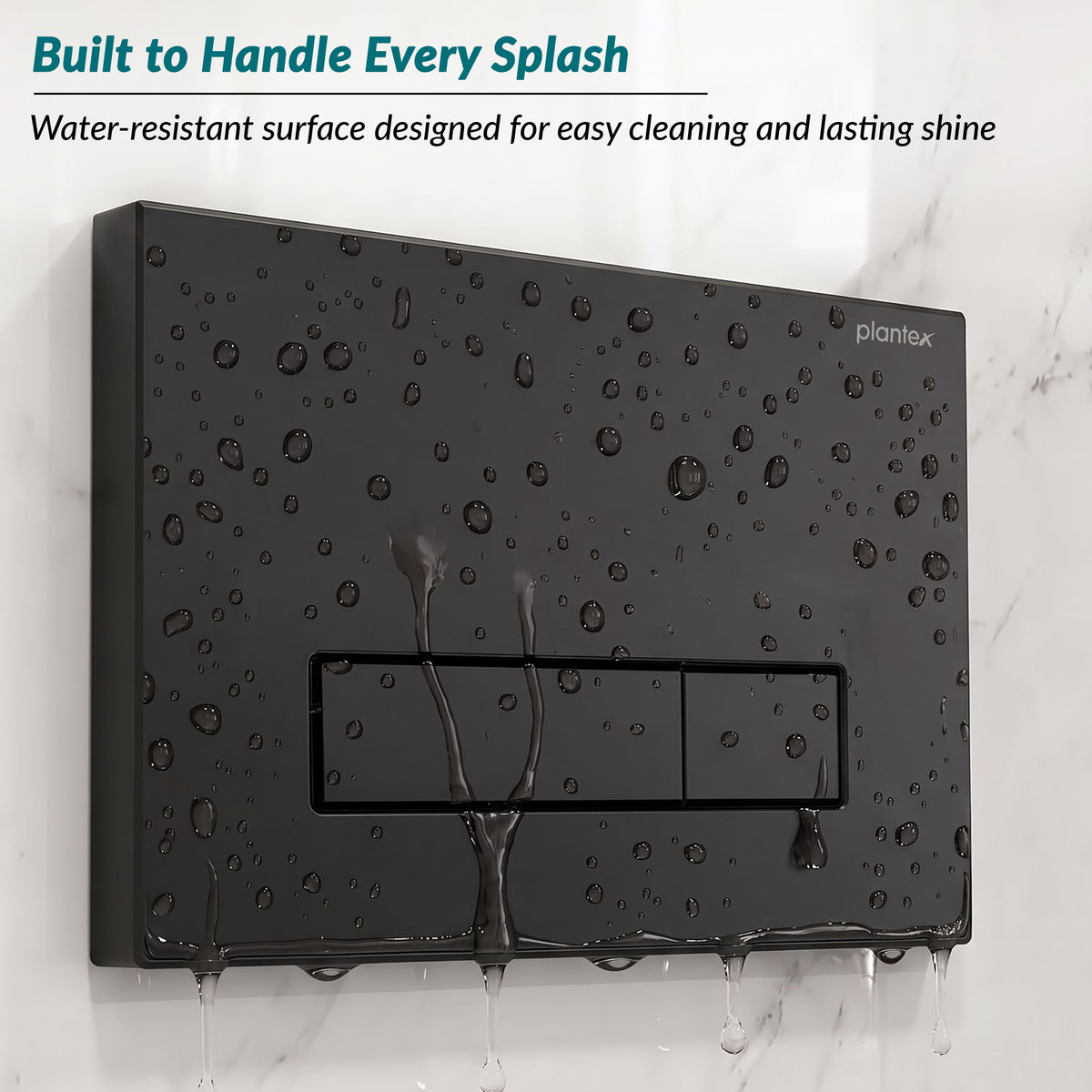 Plantex Flush Plate/Dual Flush Plate for Toilet/Mechanical Dual-Flush Plate/Water-Saving Technology Pack of 1 (4519, Black)-3