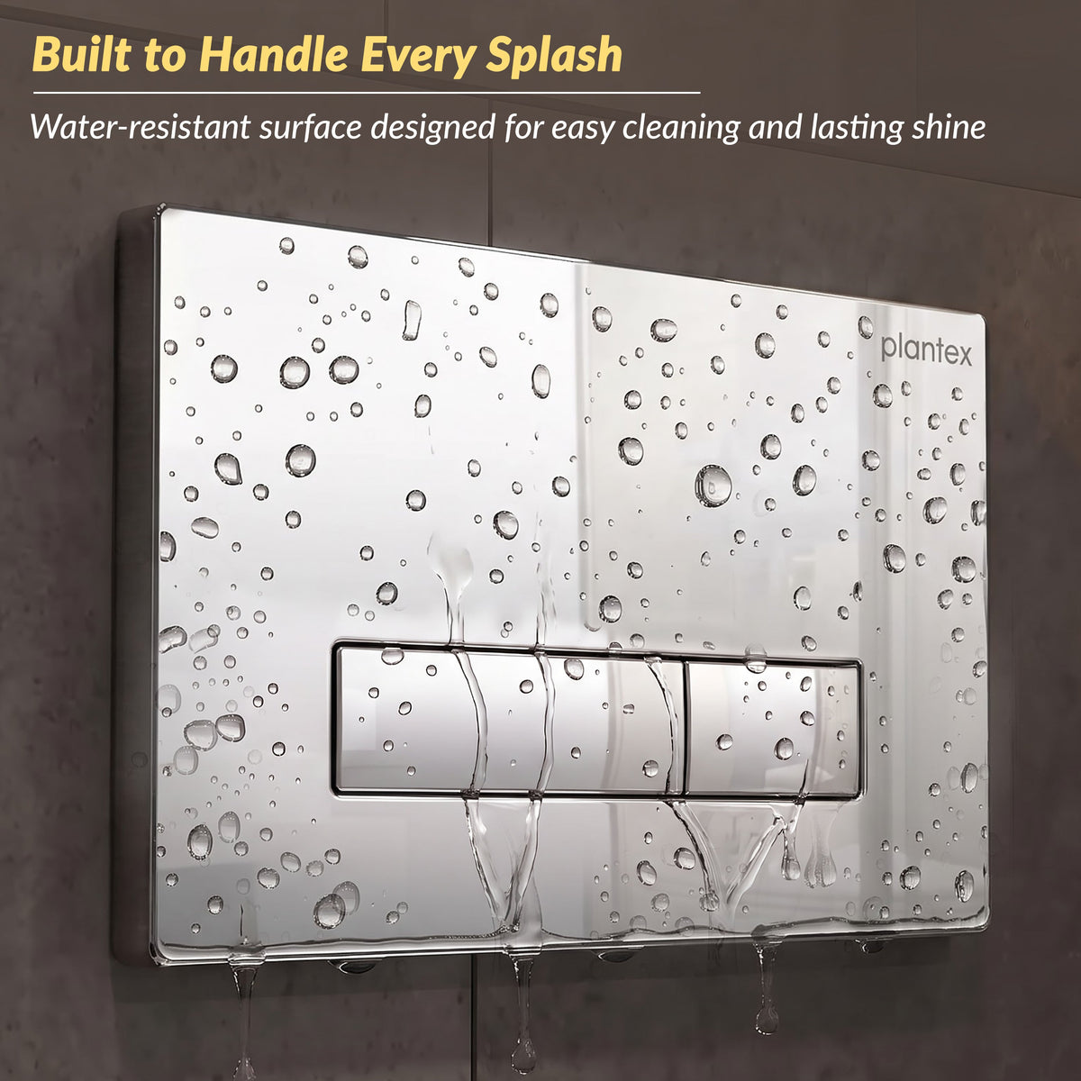 Plantex Push-Plate/Flush Plate for Toilet/Mechanical Dual-Flush Plate/Water Saving Technology - Pack of 1 (4519, Chrome)-3