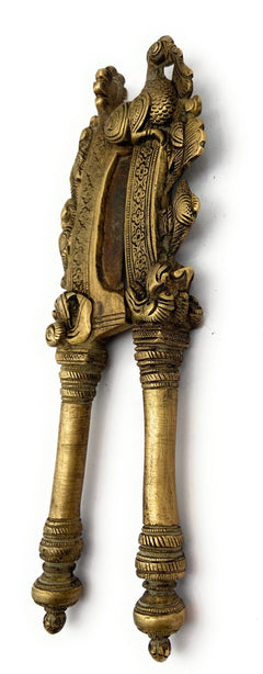 Bhunes Brass Antique Nut Cutter Sarota Beetel Betel Nut Cutter,Gold, 8 Inch, 1 Piece