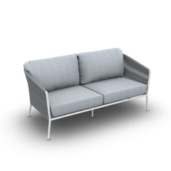 Cosset Outdoor Garden Balcony Sofa Set 2 Seater and 2 Single Seater With 2 Center Table and 1 Side Table Set, Braid & Rope (White + Grey)