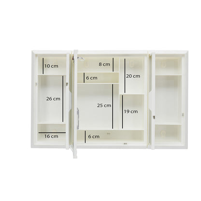 Nilkamal Glory Plastic Cabinet Set with Mirror and LED Diffused Light