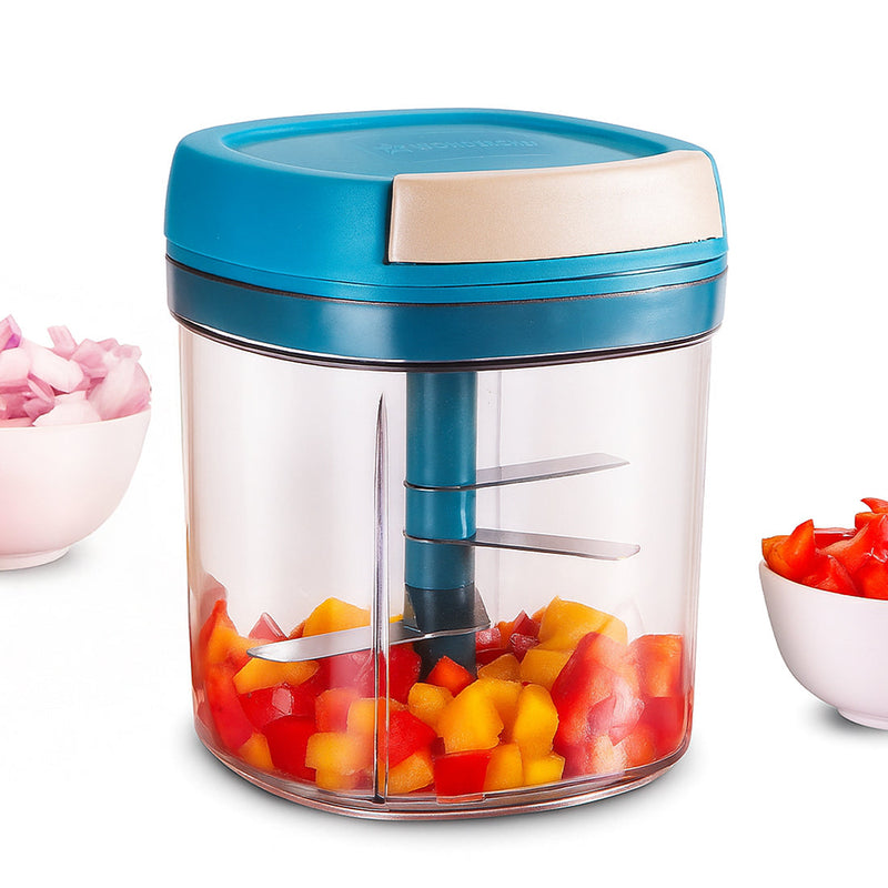 Wonderchef Pulse Vegetable String Chopper | Vegetable Cutter | 900ml | 6 Sharp Stainless-steel Blades for Precise Cuttin