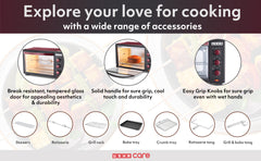 USHA 25 Liters (OTGW 25RC) Oven Toaster Grill (Wine & Matte Black), Medium (OTGW25RC)
