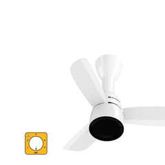 atomberg Renesa Prime Crest 600mm BLDC Ceiling Fan with Regulator | 5 Star | Advance Air+ Technology | 112 CMM | Low Noise | Sleek Design | 3 Year Warranty (Gloss White)