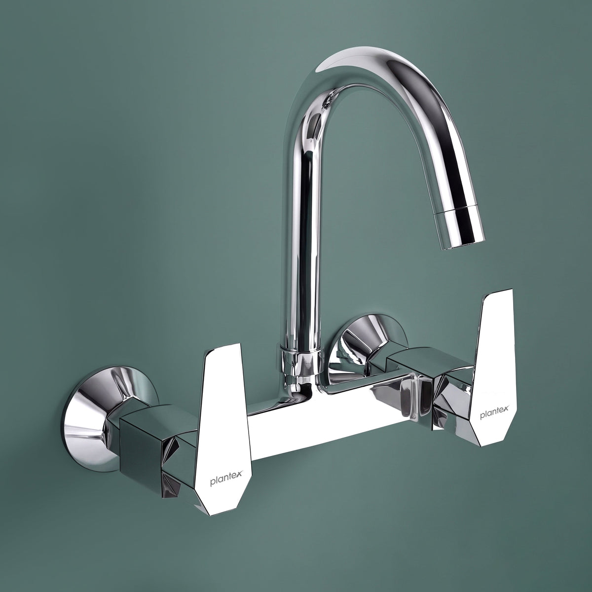 Plantex Mixer Tap for Kitchen with Wall Flange and Teflon Tape/Kitchen Sink Taps/Sink Mixer Tap Hot and Cold with 360‚° Swivel Spout (Celesiya-1248)-1