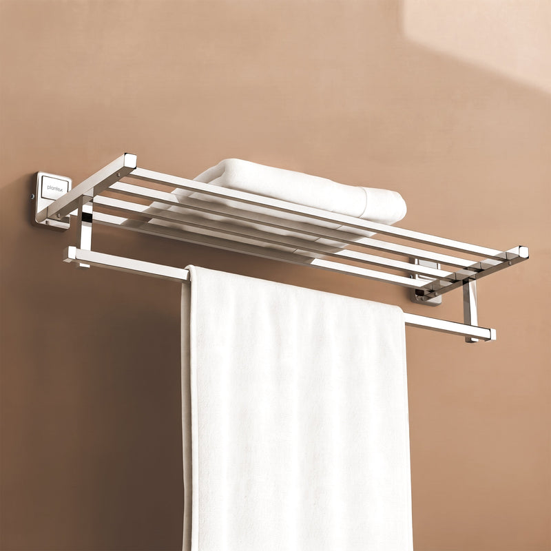 Plantex 304 Grade Stainless Steel 24 inch Towel Rack for Bathroom/Towel Stand/Hanger/Bathroom Accessories - Darcy (Chrome)-1
