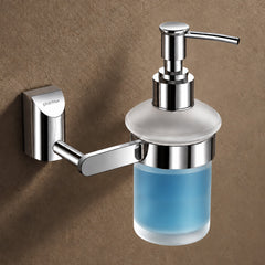 Plantex Smero Pure Brass Made Hand Wash Holder for Wash Basin/Liquid Soap Dispenser/Shampoo Dispenser - Superb (Chrome)-1