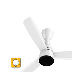 atomberg Renesa Prime Crest 1200mm BLDC Ceiling Fan with Regulator | 5 Star | Advance Air+ Technology | 235 CMM | Low Noise | Sleek Design | 3 Year Warranty (Gloss White)