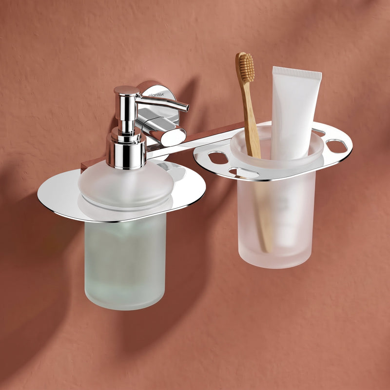 Plantex Olive Hand wash Holder for wash Basin Liquid soap Dispenser - 304 Stainless Steel-1