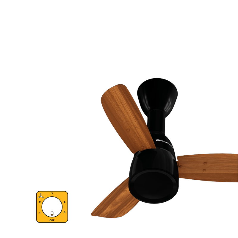 atomberg Renesa Prime Crest 600mm BLDC Ceiling Fan with Regulator | 5 Star | Advance Air+ Technology | 112 CMM | Low Noise | Sleek Design | 3 Year Warranty (Honey Maplewood)