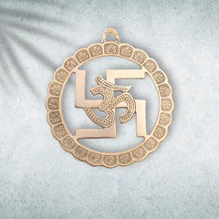 BRASS SWASTIK OM WALL HANGING