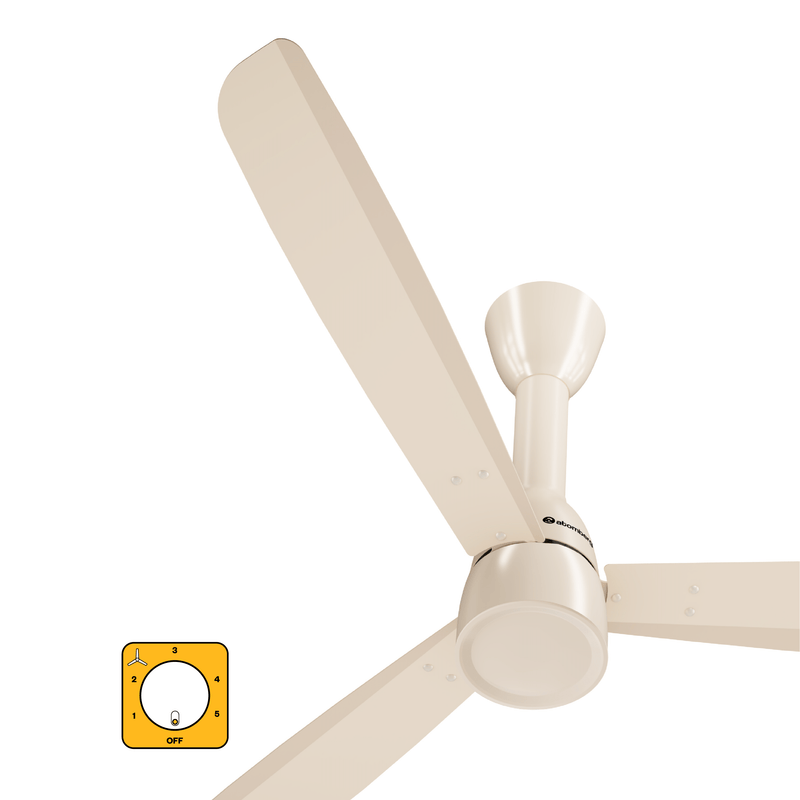 atomberg Renesa Prime Crest 1200mm BLDC Ceiling Fan with Regulator | 5 Star | Advance Air+ Technology | 235 CMM | Low Noise | Sleek Design | 3 Year Warranty (Seasand Ivory)