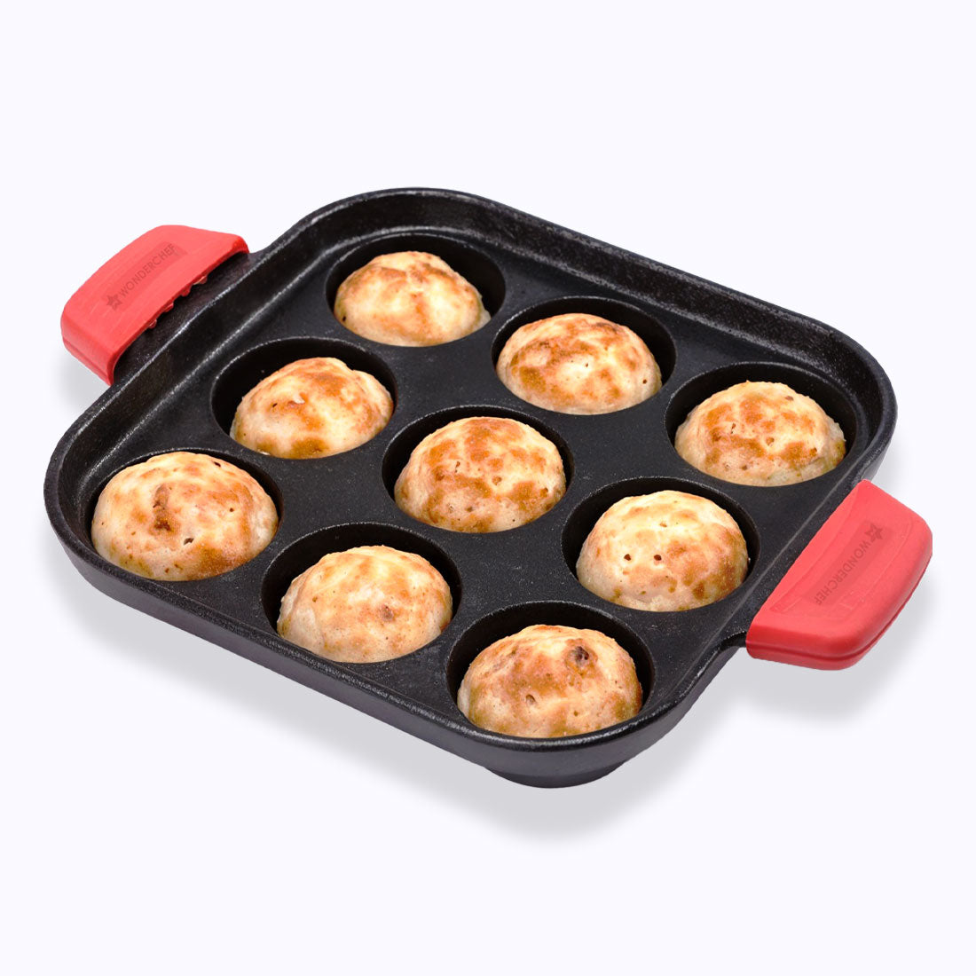 Forza Cast-iron Paniyarakal | Square | Made from Heavy-duty Cast-iron | For Paniyarams, Bondas | Naturally Non-stick | Uniform Heating, Slow Cooking | Chemical-free | Lifetime Warranty