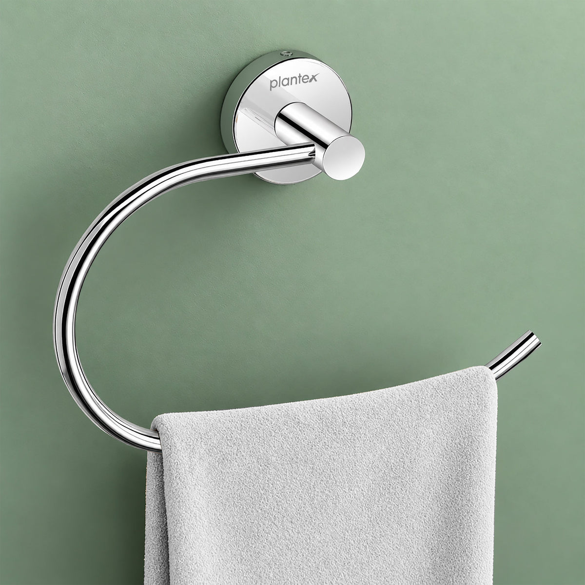 Plantex Stainless Steel Napkin Holder for Wash Basin/Towel Hanger for Bathroom/Napkin Hanger/Bathroom Accessories - Pack of 1 (Chrome)-1
