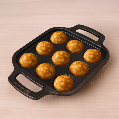 CASTrong Cast Iron Paniyaram Pan, Pre-seasoned, Nonstick, 100% Pure, Toxin-free, Medium 18.7cm, 1.6kg