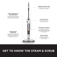 Shark Steam & Scrub Steam Mop (S8201) | Automatic Steam & Scrub