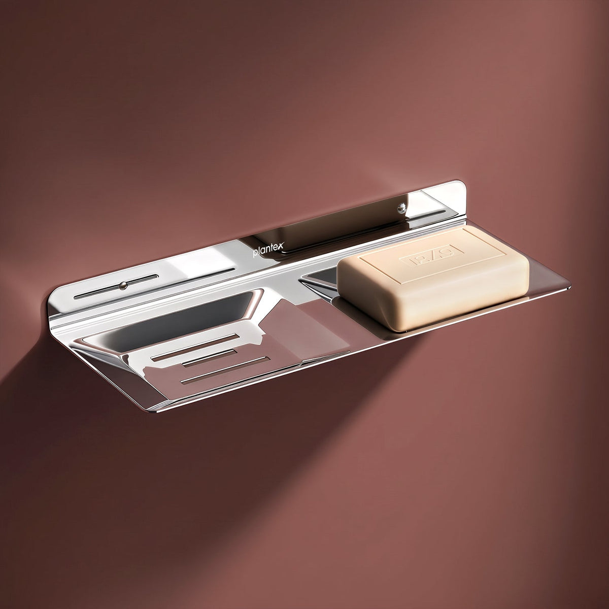 Plantex Stainless Steel Double Soap Holder for Bathroom/Soap Stand/Soap Dish/Wall Mounted Soap Holder/Bathroom Accessories-1