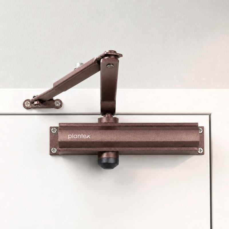 Plantex Premium Heavy Duty Aluminium Door Closer/Automatic Hydraulic Door Closer/Soft Door Closers for Hotel-Home-Office (ISO 9001 Certified)(Capacity 75 Kg, Brown)-1