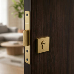 Plantex Dead Lock for Main Door/Lock with Brass 70mm Cylinder with Lock Body and 3 Computerized Keys - Pack of 1 (Brass Antique)-1