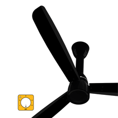 atomberg Renesa Prime Crest 1200mm BLDC Ceiling Fan with Regulator | 5 Star | Advance Air+ Technology | 235 CMM | Low Noise | Sleek Design | 3 Year Warranty (Gloss Black)