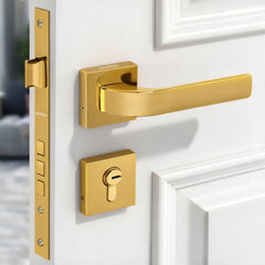 Plantex Triple Security Door Lock for Home/Main Door Lock Set with 3 Years of Warranty/Mortise Lock for Door with Brass Lock Body & Cylinder(7107 - Gold)-1