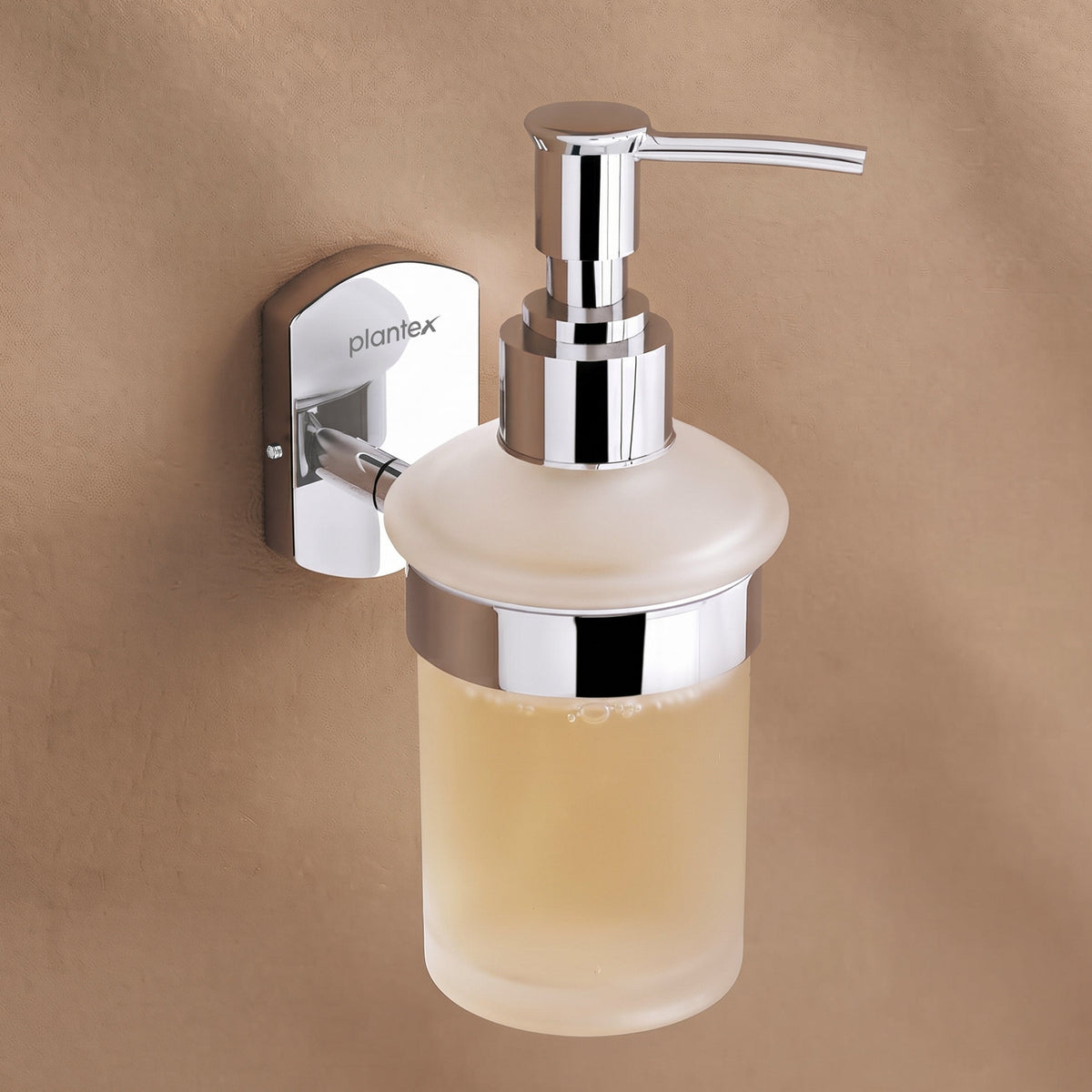 Plantex 304 Grade Stainless Steel Hand Wash Holder for Wash Basin/Liquid Soap Dispenser/Bathroom Accessories - Parv (Chrome)-1