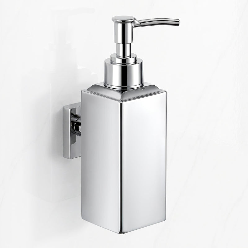 Plantex 304 Grade Stainless Steel Soap Dispenser for Wash Basin/Wall Mounted Soap Dispenser for Bathroom/Hotel/Restaurants - Pack of 1 (Regent-Chrome)-1