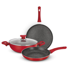Bergner Bellini Plus Non-Stick 4 Pcs Cookware Set - Induction Bottom