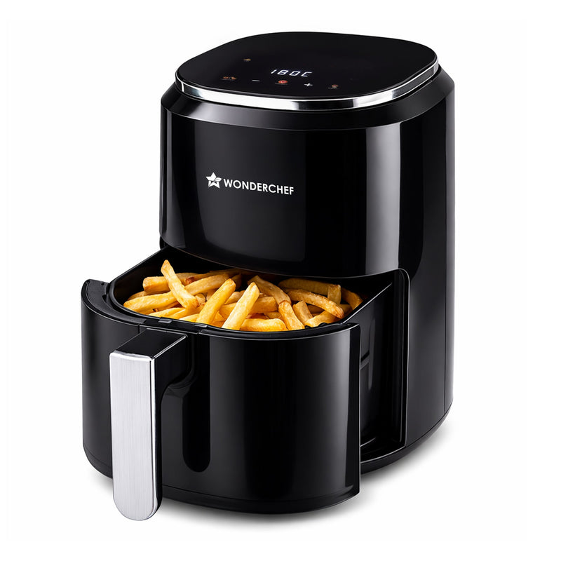 Wonderchef Roma 4.5L Digital Air Fryer | 1380W | 7 Preset Menus | 90% less fat | Rapid Air 360° Circulation Technology |