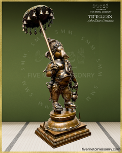Mappillai Ganesha - Panchaloha Bronze Icon - 25"- Timeless Collection