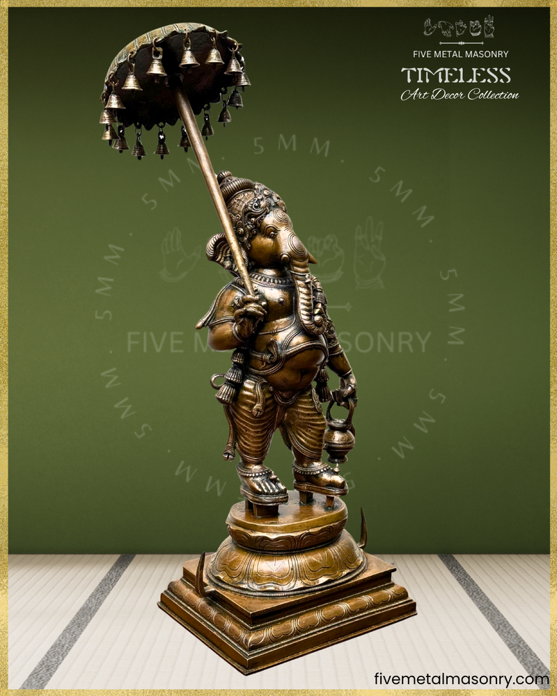 Mappillai Ganesha - Panchaloha Bronze Icon - 25"- Timeless Collection