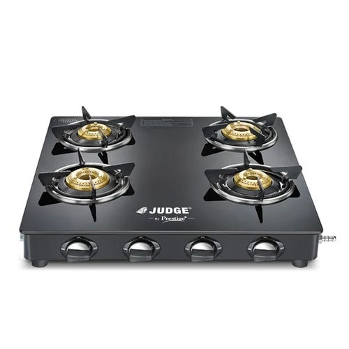 Judge by Prestige Aura Glasstop Manual Gas Stove- JAG 09 (4 Burners)