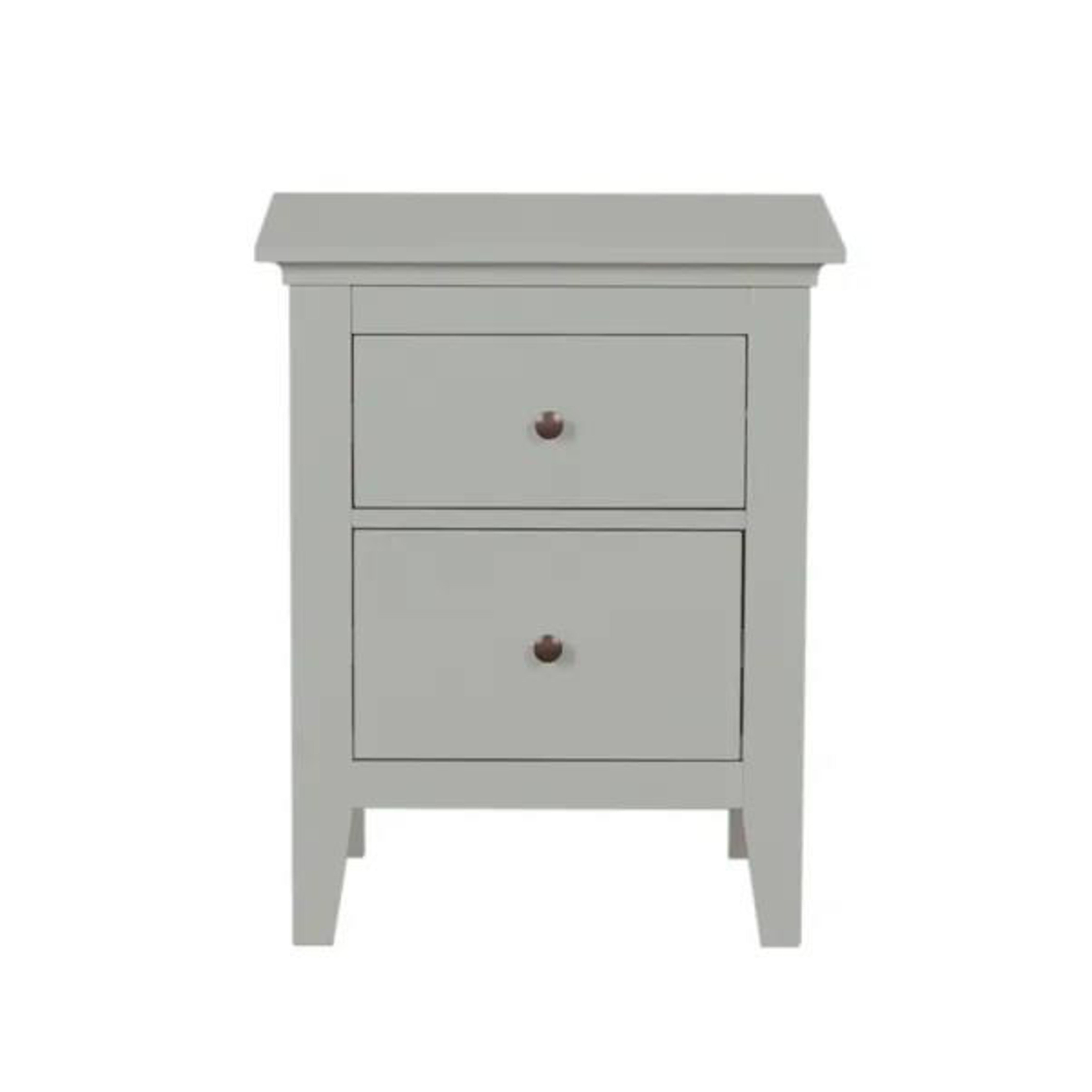 Wynmist Solid Wood 2 Drawer Nightstand