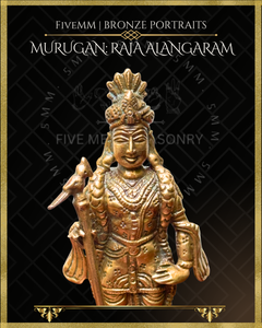 Raja Alangara Murugan Panchaloha Bronze Icon - 6"