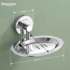 Plantex Stainless Steel Soap Holder for Bathroom/Soap Stand/Soap Dish/Soap Storage/Bathroom Accessories - Brezza (Chrome)-2