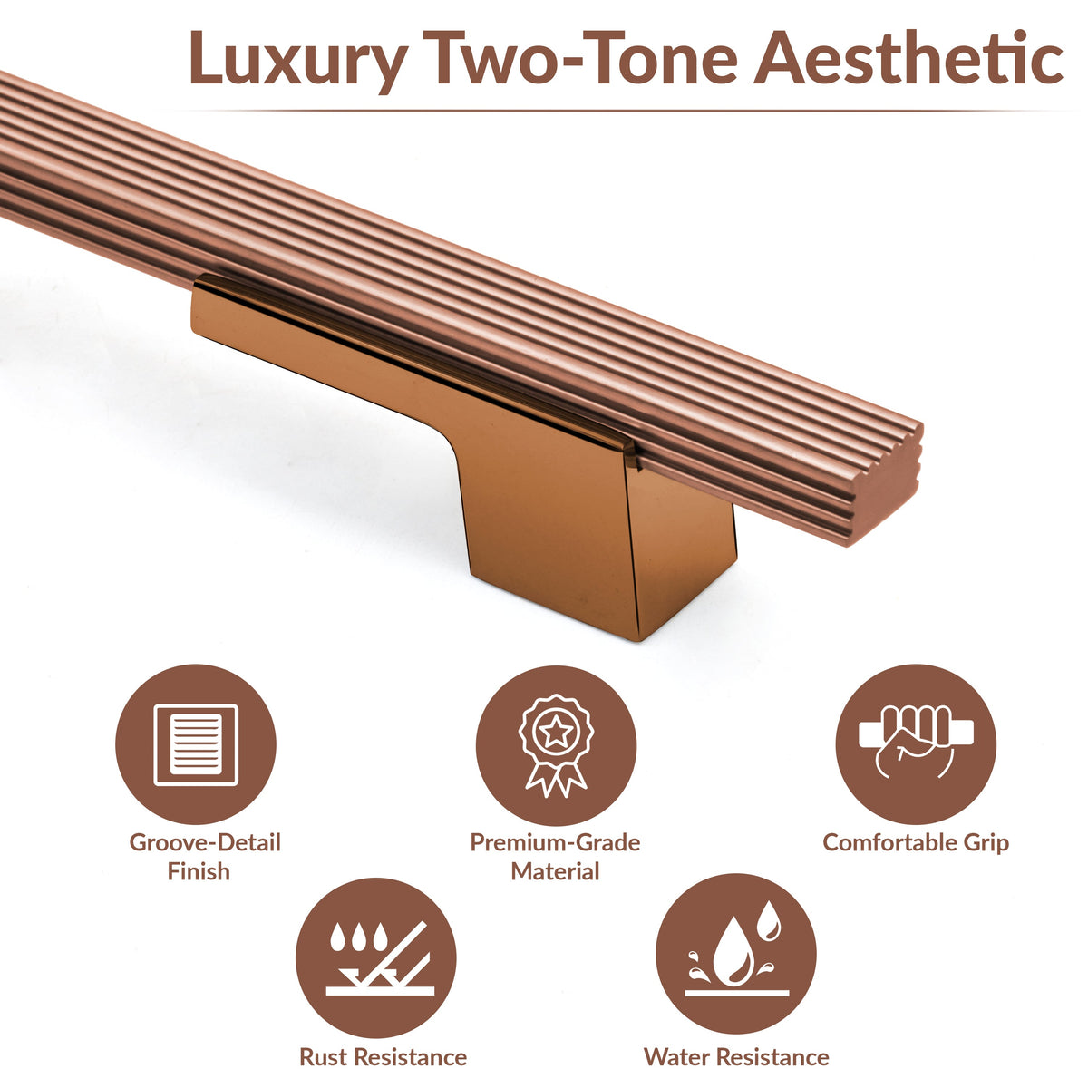 Plantex Aluminium Cabinet Handle/900mm Wardrobe Handle for Home/Cupboard Door Pull-Push Handles for Office - Pack of 1 (DTC-5580, Rose Gold)-3