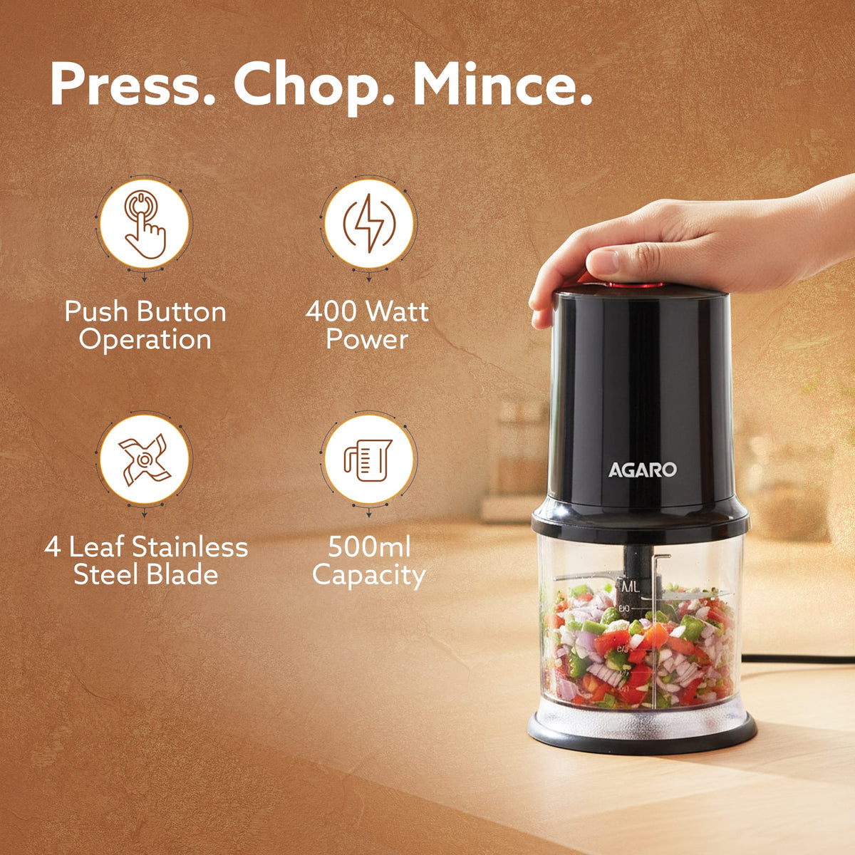 AGARO Elegant Vegetable Chopper