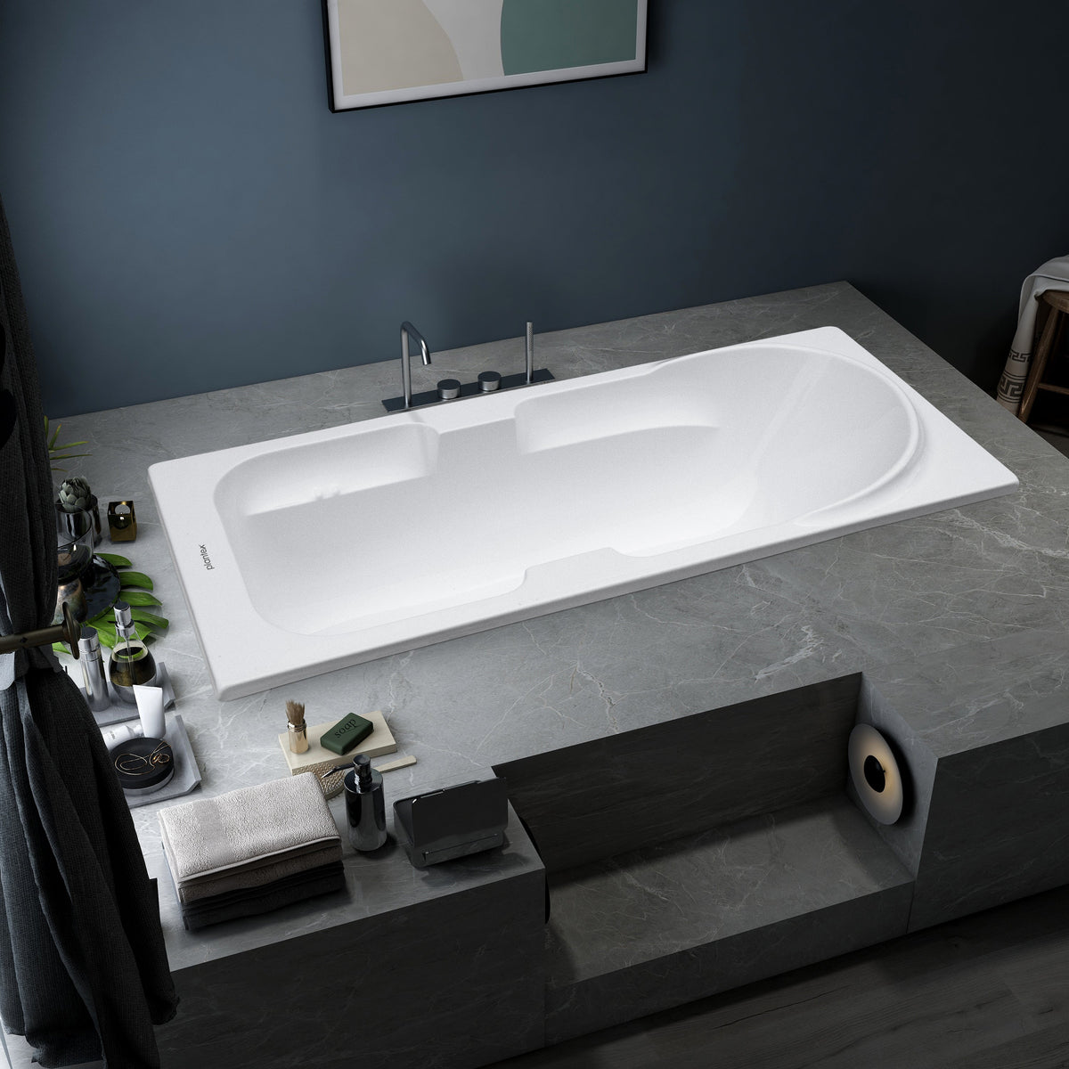 Plantex Bathtub For Bathroom/Bath tub for Adults/Deep Soaker Bathtub with Overflow and Waste Coupling Accessories (White - 1670 mm)-6