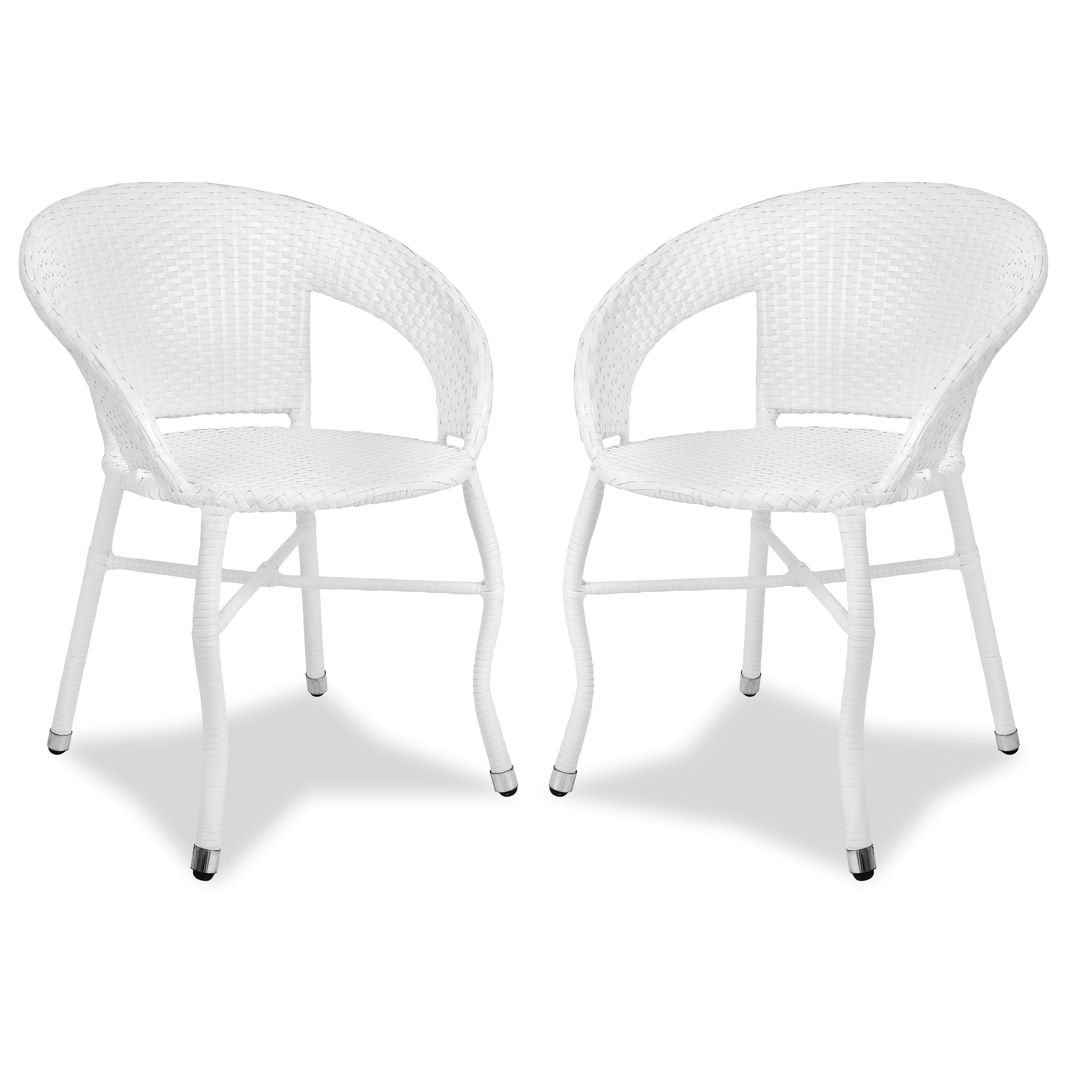 Gaya Outdoor Patio Seating Set 2 Chairs  Set (White)
