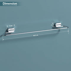 Plantex Towel Rod for Bathroom/304 Grade Stainless Steel Towel Hanger/24 inch Towel Holder/Bathroom Accessories - Pack of 1 (Delta - 2804, Chrome)-2