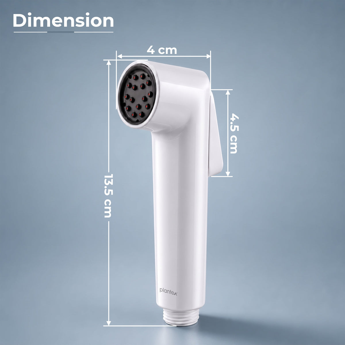 Plantex Self Cleaning Health Faucet for Toilet/ABS Plastic Jet Spray for Bathroom/Hand Gun/ Without Hose Pipe - Pack of 1 (White)-2