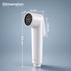 Plantex Self Cleaning Health Faucet for Toilet/ABS Plastic Jet Spray for Bathroom/Hand Gun/ Without Hose Pipe - Pack of 1 (White)-2