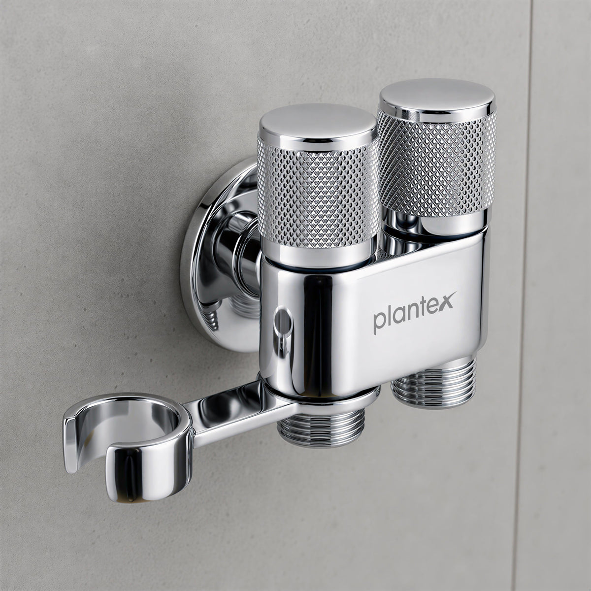 Plantex 2 Way Angle Cock/Stainless Steel Double Outlet Water Valve/Bathroom & Kitchen Tap Connector/Water Faucet - Pack of 1 (Chrome, APS-N-7)-3