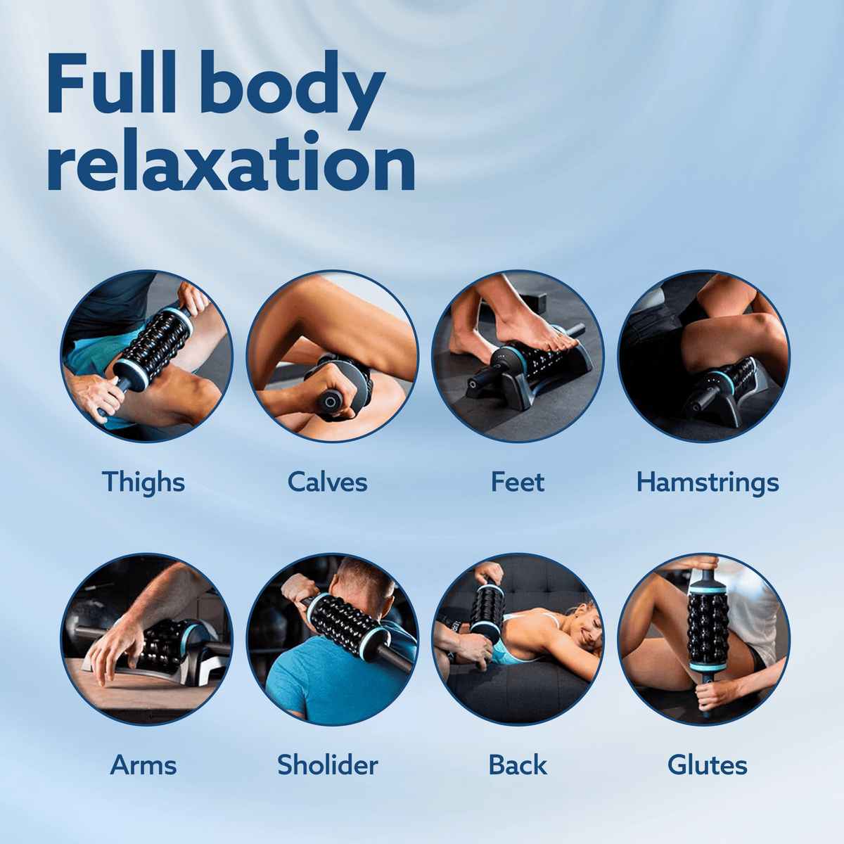 AGARO Supreme Rolling Massager with Forward & Reverse Rotation | 5 Speed Levels | Rechargeable Wireless Deep Tissue Roller for Back, Legs, Thighs & Arms | Auto Shut-Off & Hands-Free Base
